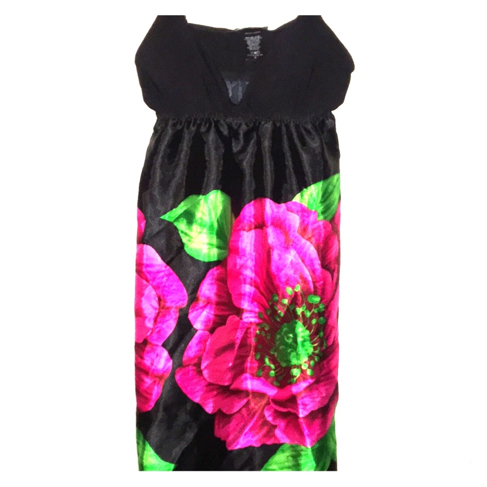 Silky floral mini dress